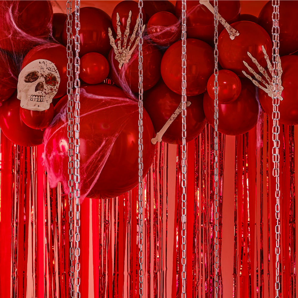Blood and Bones Balloon Backdrop and Streamers