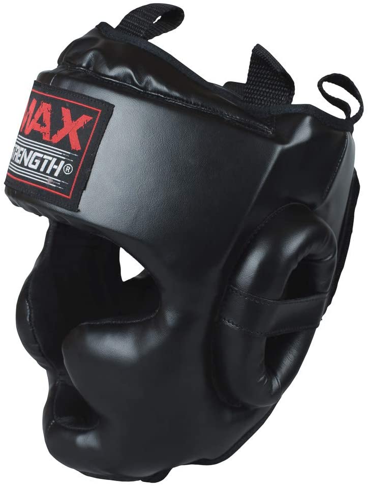Max Strength- Head Guard Boxing Headguard MMA Headguard Martial arts Headgear for Protection & Training, Black, Medium