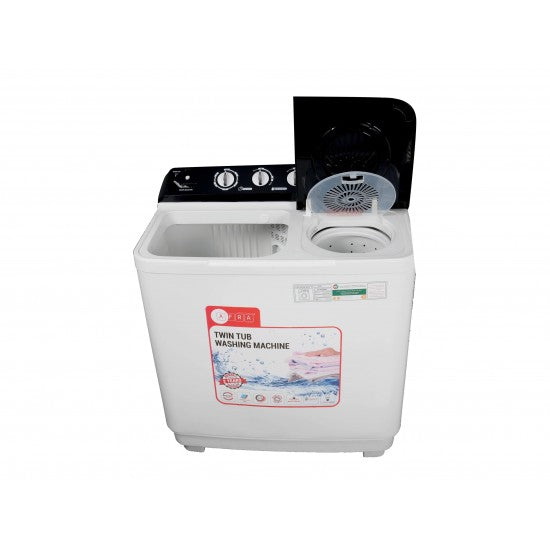 AFRA Japan Washing Machine-Top Load, 450W, 10 Kg, Twin Tub, Semi-Automatic, Freestanding, Deurable Plastic Housing, Washing G-MARK, ESMA, ROHS, and CB Certified, 2 years Warranty