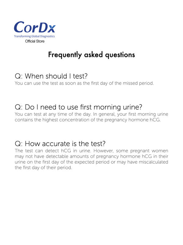 Cordx Pregnancy Test Midstream FDA Approved - 1 TestHealthDesigned to test with ease and accuracy for HCG from Urine samples at home. FDA and the UAE Ministry of Health approved the Midstream Pregnancy test • CorDx Pregnancy Test strip, cassette, and mids
