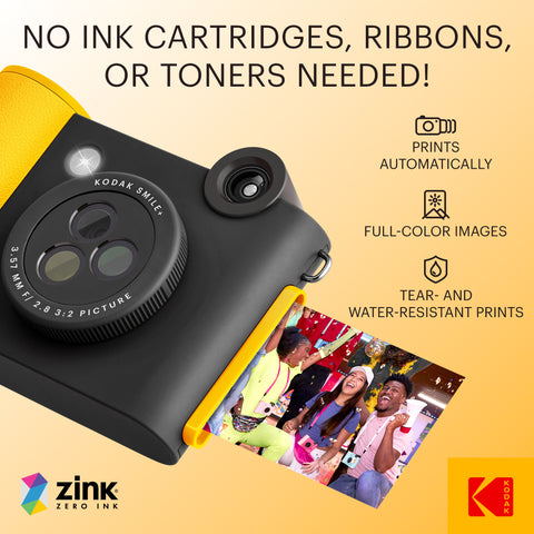 Kodak Smile+ 2x3 Digital Instant Camera with Mobile Photo Printer - no ink 