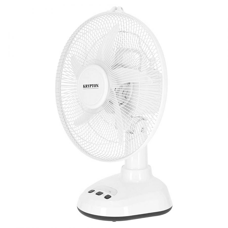 Krypton-12 Inch Rechargeable Oscillating Fan KNF6065 - White