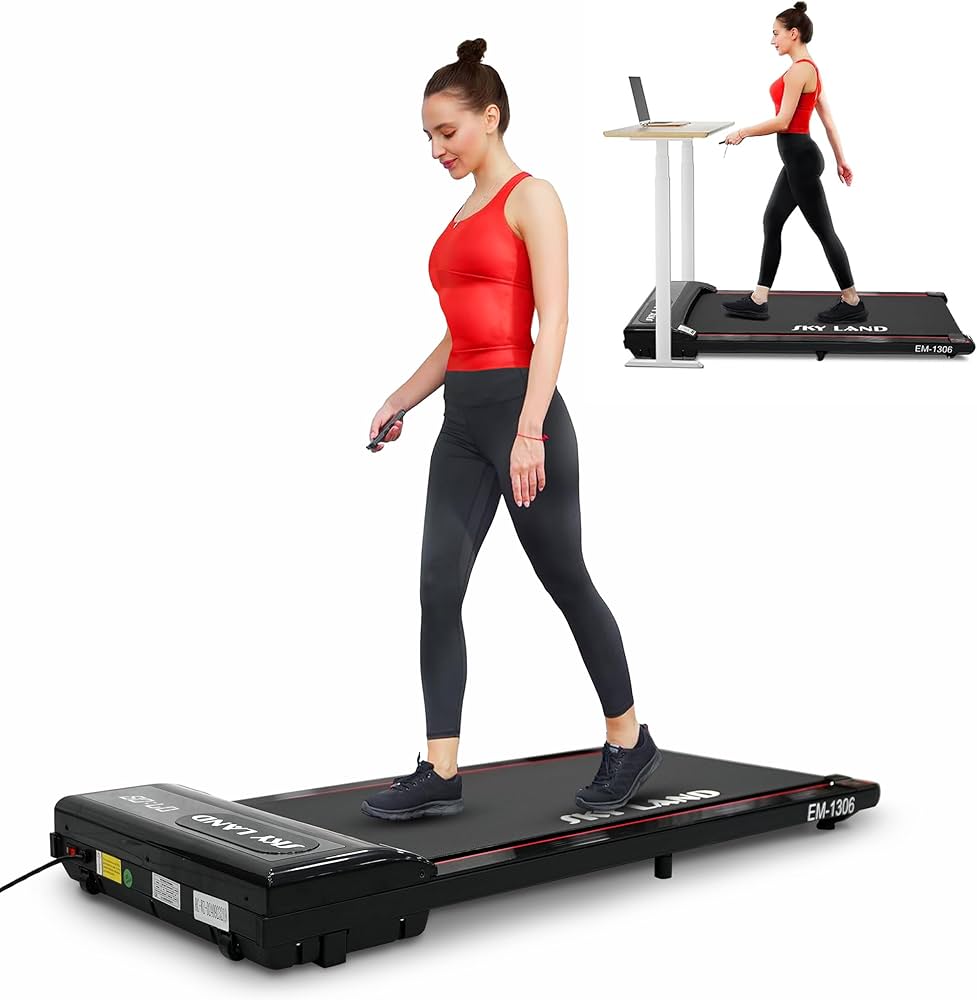 SKY LAND Walking Pad Treadmill for Home & Office – Under Desk Compact Portable Walking Machine with LED Display & Remote Control