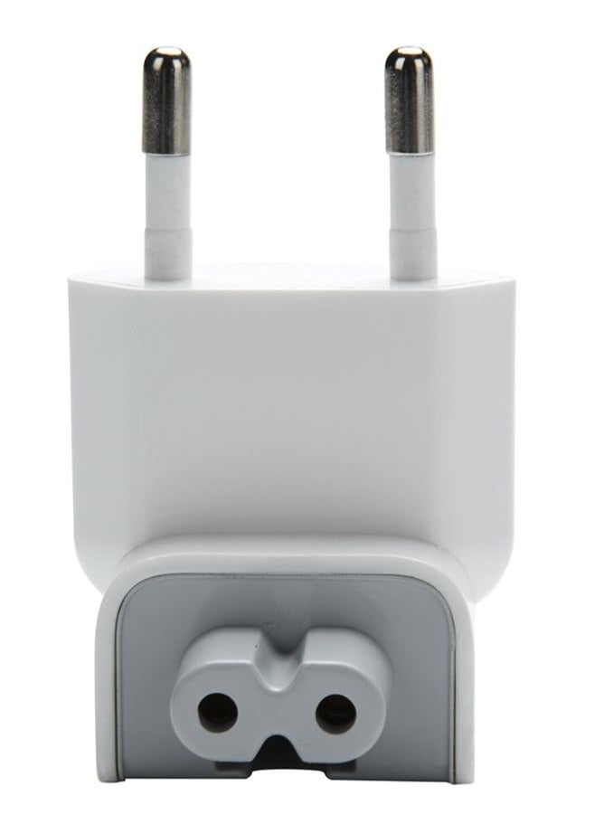 Mac EU Plug Adapter, Travelling Wall Adapter Duck Head Type G Plug with Fuse for All MacBooks Power Adaptor, 12W 30W A-pple USB Power Adapter & iPhone/Ipod/Ibook Travel Charger etc (1 Pcs)
