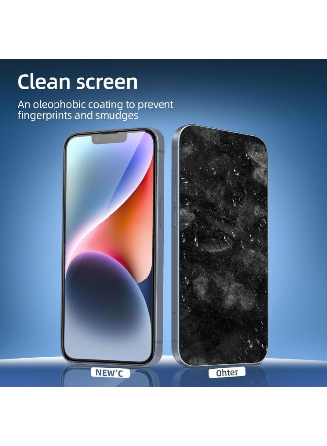 Screen Protector for iPhone 13 Pro Max 6.7-Inch, Black Edge Tempered Glass Film with Easy Installation Tool, Case-Friendly, HD Clear, 2-Pack