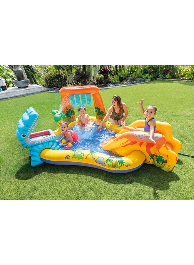 INTEX Dinosaur Inflatable Play Center with Slide – 249 x 191 x 109cm