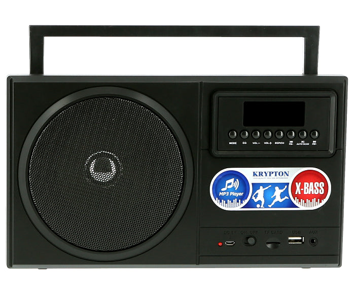 Krypton-KNR5368 Rechargeable Bluetooth Radio MP3 FM TF WMA USB - BlackAudio & VideoExperience the convenience and portability of the Krypton-KNR5368 Rechargeable Bluetooth Radio. With a high capacity Lithium Battery, this FM radio is perfect for picnics,