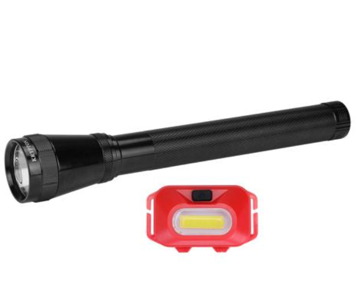 Krypton Rechargeable Waterproof LED Flashlight - BlackTools & Home ImprovementsDelivers powerful brightness for superior visibility Provides a precise grip Equipped with battery charge indicator that notifies about charging status 1900 mAh battery capacit