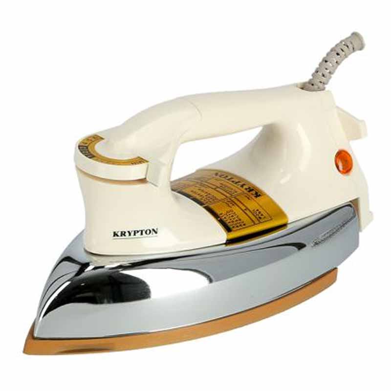 Krypton-Automatic Dry Iron 1200W KNDI6032Home AppliancesKrypton KNDI6032 is a dry iron with a Non-Stick Golden Teflon Soleplate that glides effortlessly on all clothes. Slim TipThe iron has a smooth, streamlined design with button groove for easy mobility