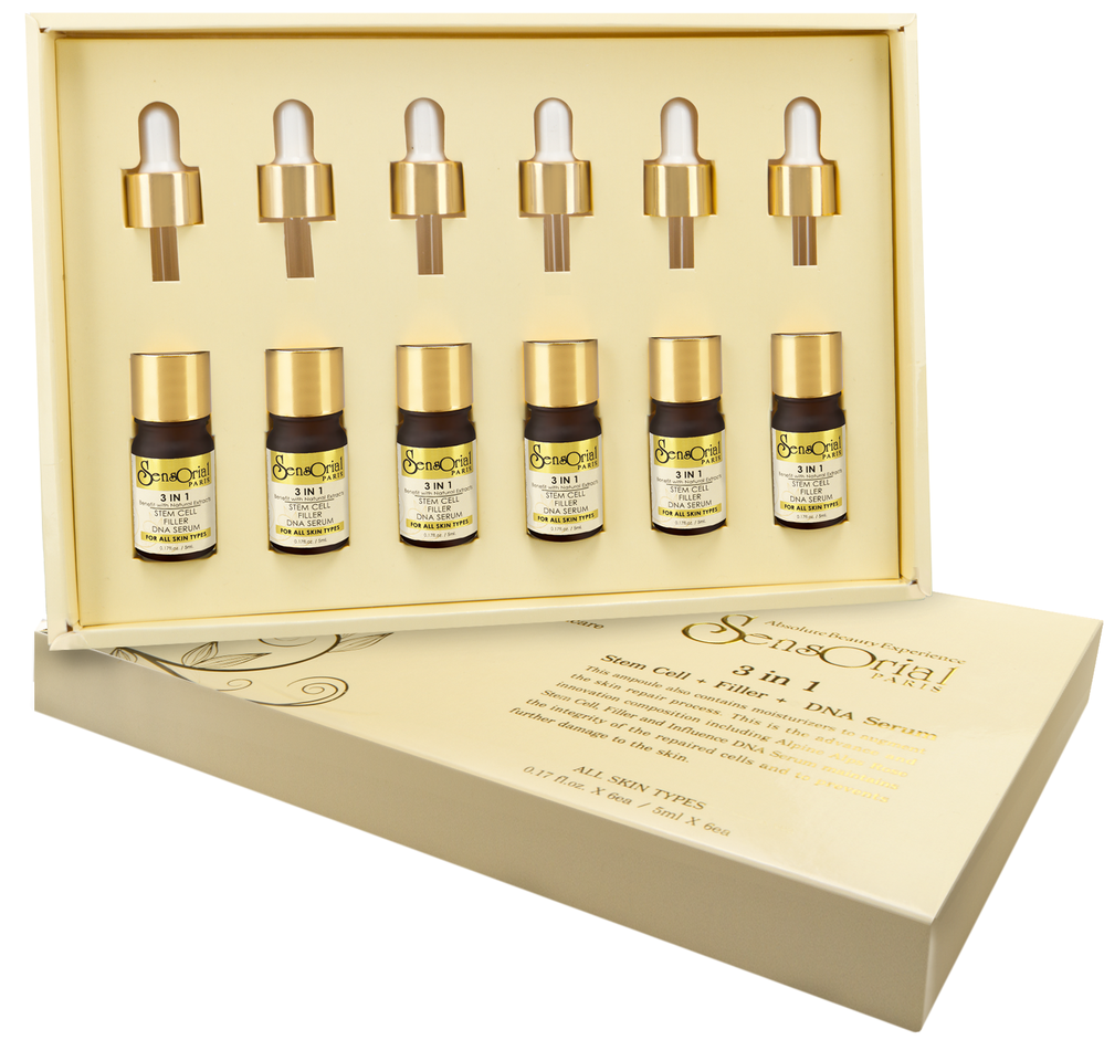 Sensorial 3 in 1 Stem Cell Serum + Filler + DNA SerumPersonal CareAdvance Scientific of Biotherapy for Skincare, Absolute Beauty Experience Product Details: 3 in 1 Stem Cells + Filler + DNA Serum. This is an innovative concentrated serum in the form of an