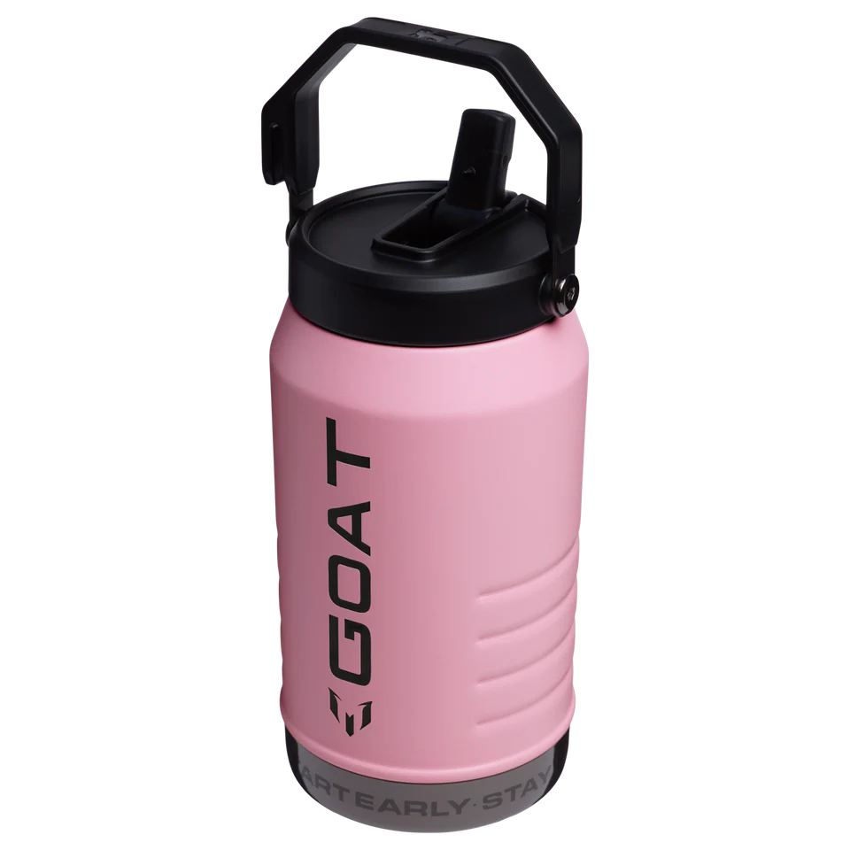 Messi x Stanley insulated hydration jug in GOAT Pink