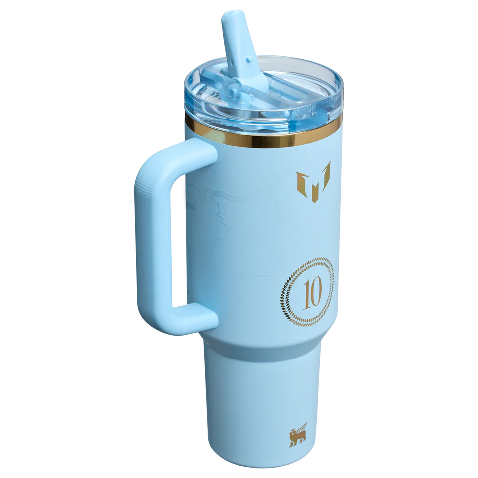 Stanley Messi x Quencher ProTour FlipStraw Tumbler 40oz – Insulated Stainless Steel Travel Tumbler with Handle