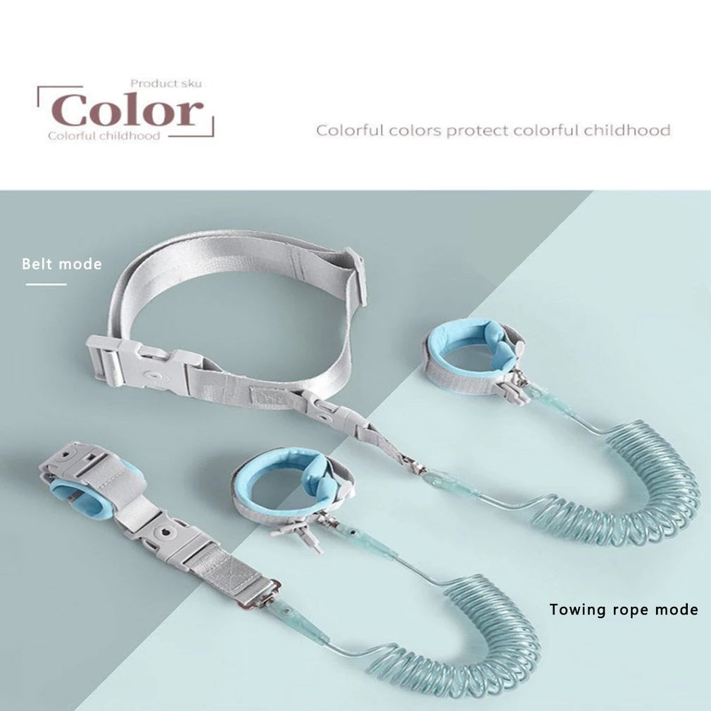Sybils Antilost rope with a braceAnti-lost Rope with A Brace Key Lock Design: Sybil?s new design uses hook and loop closure which is not easy to be opened by children or others, our upgraded toddler leash comes with a small key on the parent's wristband.
