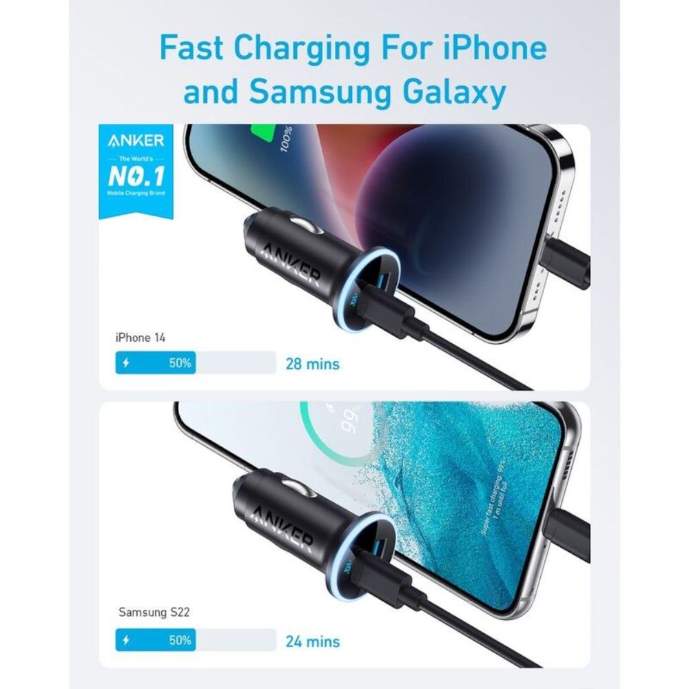 Anker A2735H11 Dual-Port 52W Car Charger – USB-C & USB-A | Fast Car Charger UAECable Chargers & AdaptersStay charged wherever the road takes you with the Anker A2735H11 Dual-Port 52W Car Charger. Designed for power and portability, it features a USB-C por