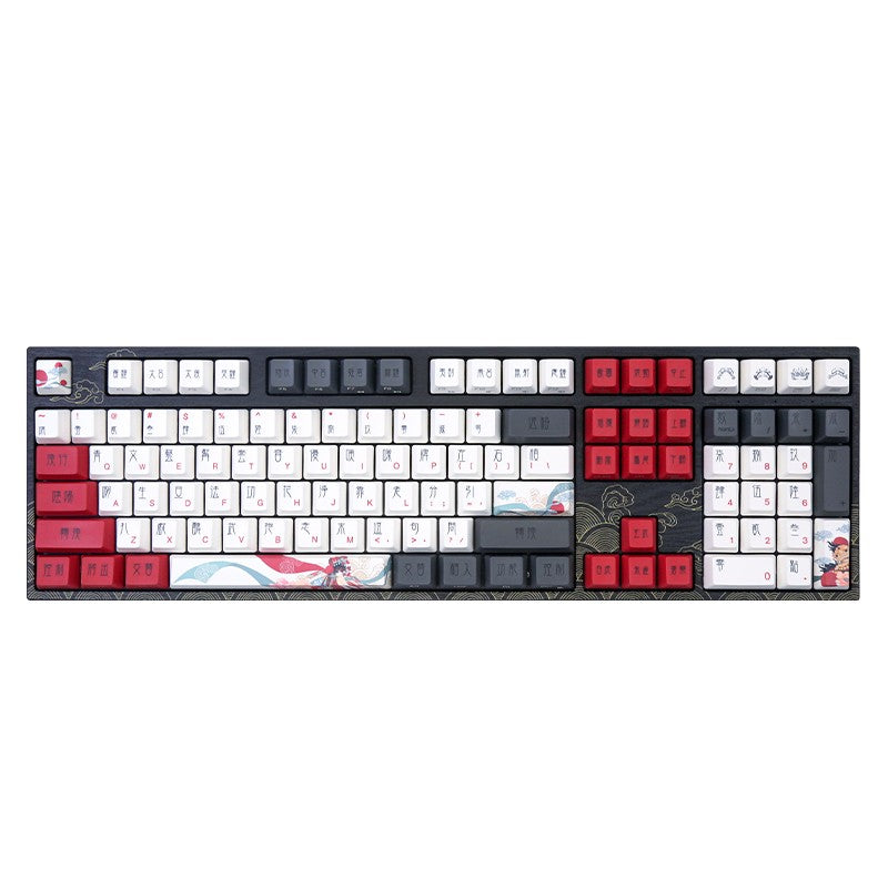 Beijing Opera 87 Keys Red & Black Mechanical KeyboardComputer & Laptop AccessoriesInnovation starts on the keyboard. With Chinese opera as the theme, distinctive elements including costumes, style of singing, makeup and prop are brought onto the keyboard.