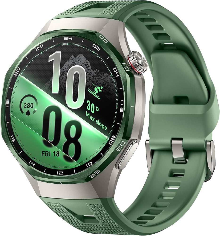 HUAWEI WATCH GT 7 Pro 46mm Smart Watch, Up to 21 Days Battery, iOS & Android Compatible, ECG, Heart Rate Monitoring, 100+ Sports Modes, Titanium Alloy Case, EasyCross Strap, Green + FOC, HuaweiCare+