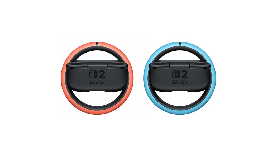 Nintendo Joy-Con 2 Wheel (set of 2)Gaming AccessoriesHit the road with this fun steering wheel accessory! Place your Joy-Con 2 controller into the Joy-Con 2 Wheel to enjoy more realistic control in racing-style games. The smooth magnetic connection keeps
