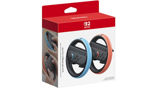 Nintendo Joy-Con 2 Wheel (set of 2)Gaming AccessoriesHit the road with this fun steering wheel accessory! Place your Joy-Con 2 controller into the Joy-Con 2 Wheel to enjoy more realistic control in racing-style games. The smooth magnetic connection keeps