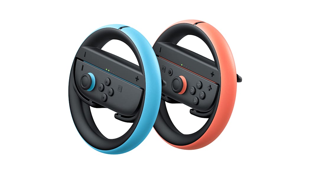 Nintendo Joy-Con 2 Wheel (set of 2)Gaming AccessoriesHit the road with this fun steering wheel accessory! Place your Joy-Con 2 controller into the Joy-Con 2 Wheel to enjoy more realistic control in racing-style games. The smooth magnetic connection keeps