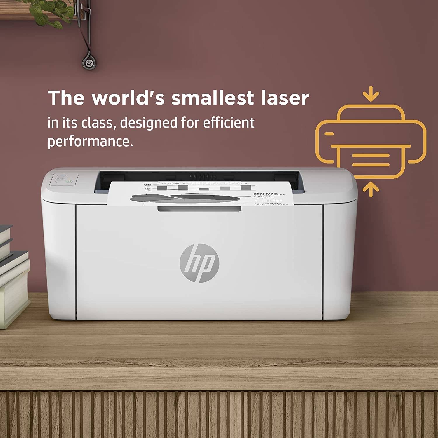 HP LaserJet M111w Black & White Wireless Printer – Compact Monochrome Laser Printer, White (7MD68A)