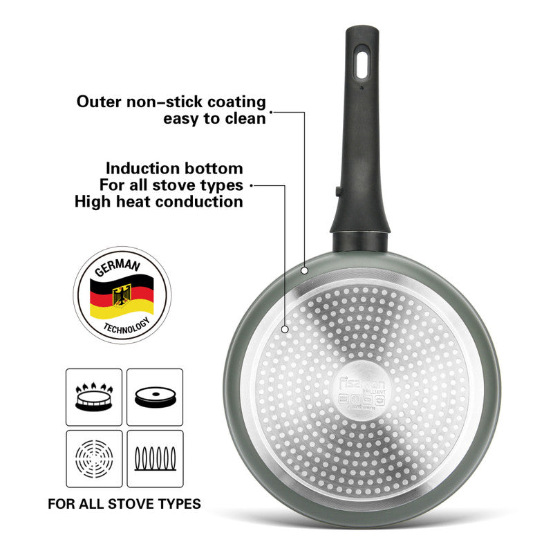 Fissman Deep Frying Pan 28cm With Detachable Handle With Glass Lid Brilliant Series Aluminum And Non Stick Coating and Induction BottomFISSMAN, a recognized leader in the production of kitchen utensils, presents a new exclusive series of BRILLIANT cookwar
