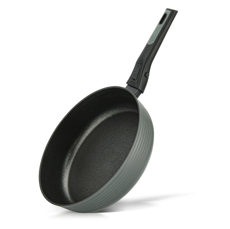 Fissman Deep Frying Pan 28cm With Detachable Handle With Glass Lid Brilliant Series Aluminum And Non Stick Coating and Induction BottomFISSMAN, a recognized leader in the production of kitchen utensils, presents a new exclusive series of BRILLIANT cookwar
