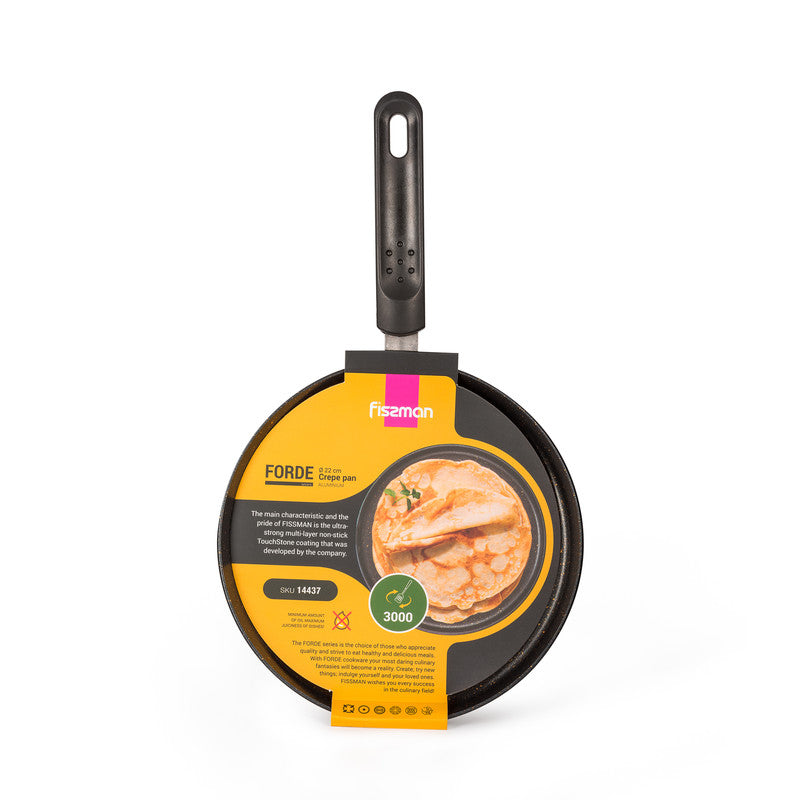 Fissman Crepe Pan Non Stick 22cm, Aluminum Crepe Pan Forde Series, Induction BottomThe FORDE series from FISSMAN is a union of quality, aesthetics and safety. FORDE products are a real gift to those who choose the best for themselves and their families. T