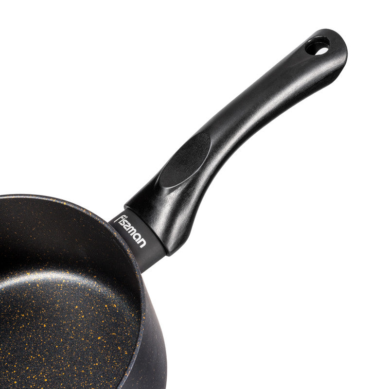Fissman Saucepan with Glass Lid 1.5L, TouchStone Non-Stick Coating Aluminum Saucepan 16cm Forde SeriesThe FORDE series from FISSMAN is a union of quality, aesthetics and safety. FORDE products are a real gift to those who choose the best for themselves an