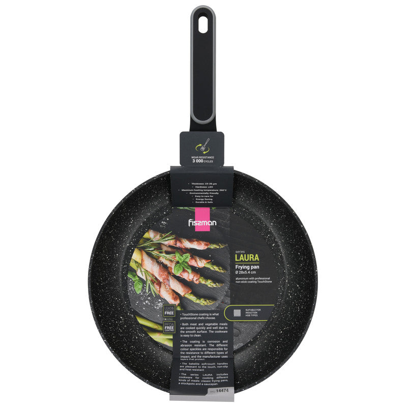 Fissman Frying Pan Laura 28cm With Induction Bottom Aluminium With Non-Stick CoatingWide range of kitchenware made of silicone from FISSMAN What should the cookware be like? The most common answers to this question are convenient, safe, functional, practi