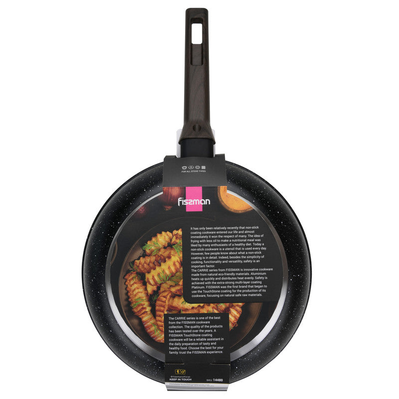 Fissman Frying Pan 28cm Carrie Aluminum with Induction BottomNon-stick cookware entered our lives relatively recently, but almost immediately gained respect. The idea of