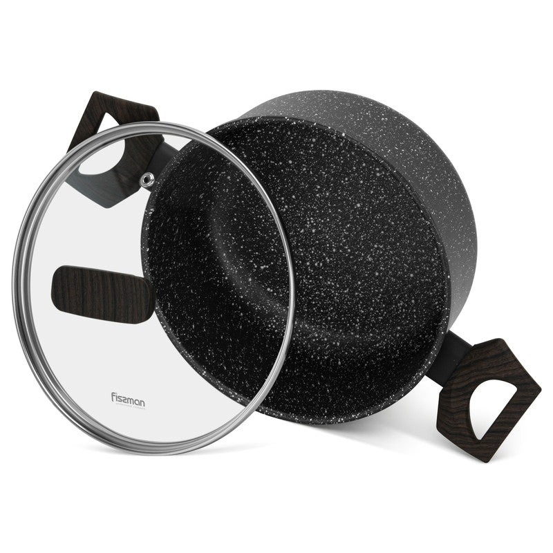 Fissman Stockpot 24cm/46.7 LTR Carrie Aluminum with Induction BottomThe Carrie series from FISSMAN is a union of quality, aesthetics and safety. JENNY products are a real gift for those who choose the best for themselves and their family. The main feature