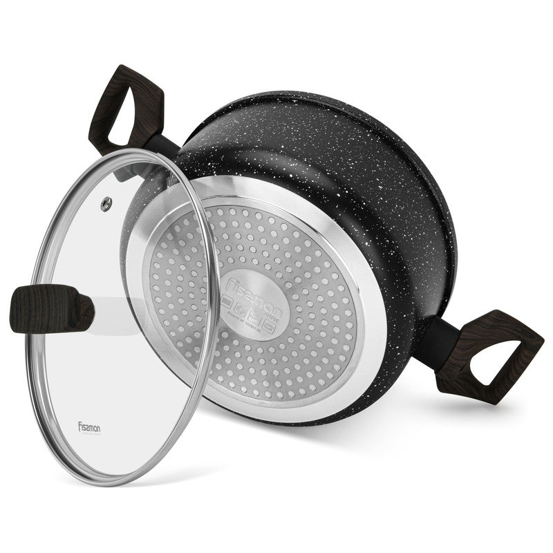 Fissman Stockpot 24cm/46.7 LTR Carrie Aluminum with Induction BottomThe Carrie series from FISSMAN is a union of quality, aesthetics and safety. JENNY products are a real gift for those who choose the best for themselves and their family. The main feature