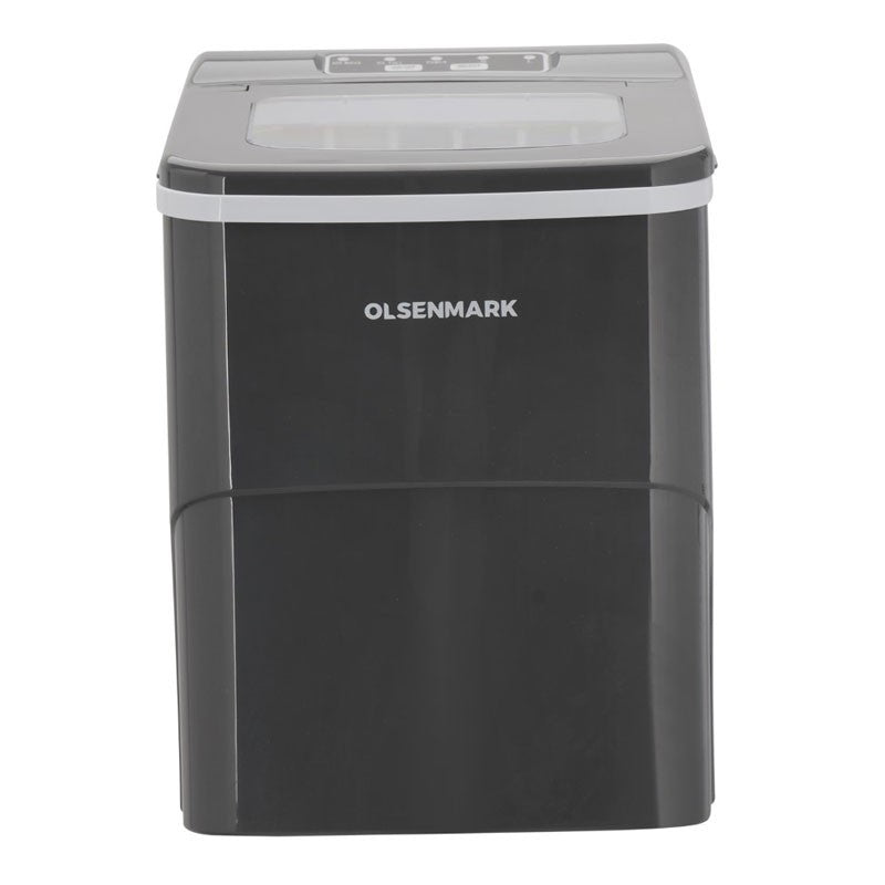 Olsenmark Ice Maker With Plug Drain, High Speed Fan, Bullet Shaped Ices Includes Basket And Scoop, Compact And Wide Use, Perfect For Home, Restaurants, Outdoor Parties, Camps 100 W OMIM2496LR BlackKitchen Appliances❄️ Fast Bullet Ice Production: Quickly c
