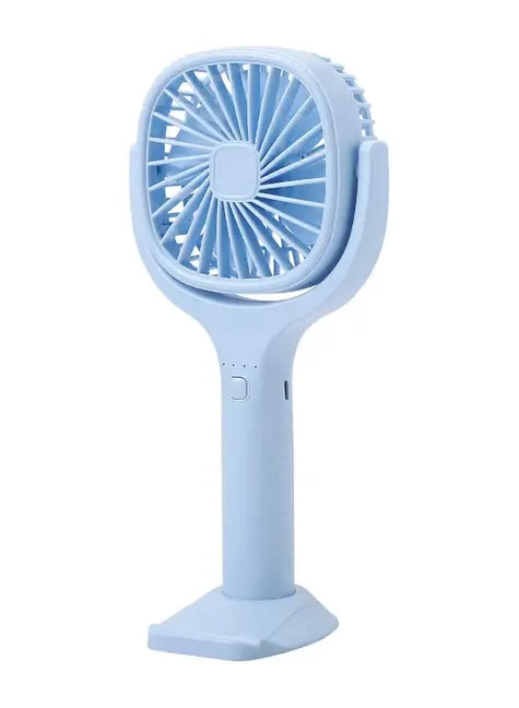 Portable Rechargeable Hand Fan with 1800mAh Battery, Up to 4.5 Hours Working, and Built-in Mobile Holder – Your Pocket-Sized Summer Breeze SF936HFN BS BlueHome Environment1800mAh Rechargeable Battery – Up to 4.5 hours of cordless cooling on a full charge