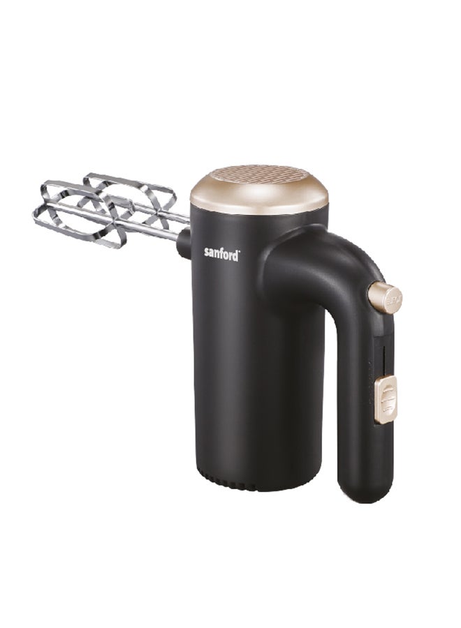 Sanford Hand Mixet 1L 200 W SF1336HM BSKitchen Appliances5 Speed Levels: The 5 speeds allow you to choose the speed that best suits the food you are preparing. Beater Eject Lever: The mixer features a convenient beater eject lever which allows for easy re