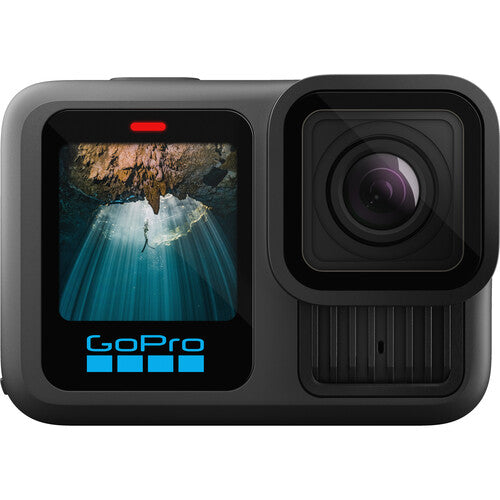 GoPro action camera with display screen showing underwater scene