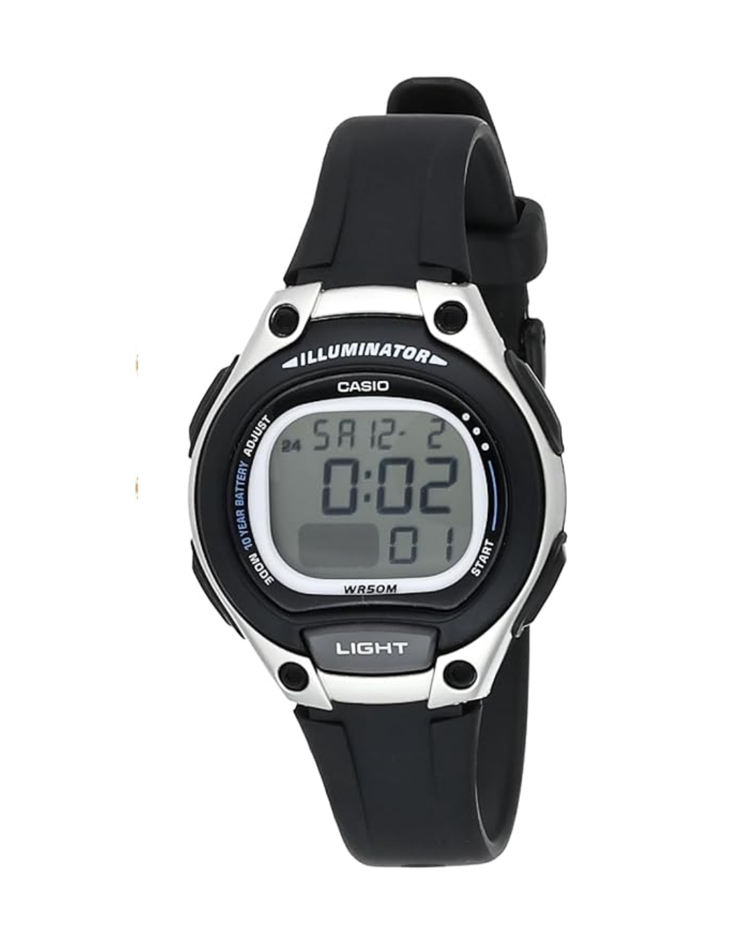Casio Digital Watch — LW‑203‑1AVDF (Unisex / Black Resin Strap)