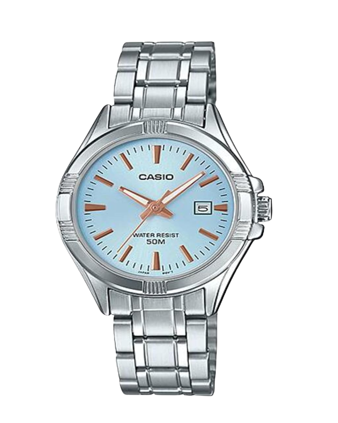 Casio Women's Quartz Watch LTP-1308D-2AVDF – Blue Dial, Silver Stainless Steel Band