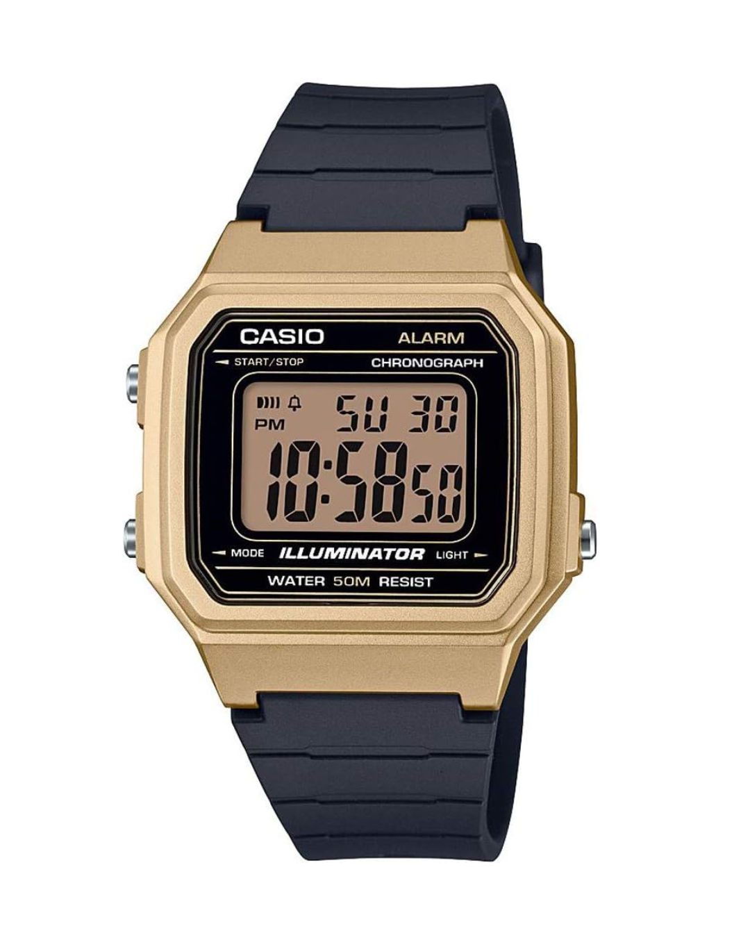 Casio Men’s Digital Quartz Watch – W‑217HM‑9AVEF, Black Resin Strap