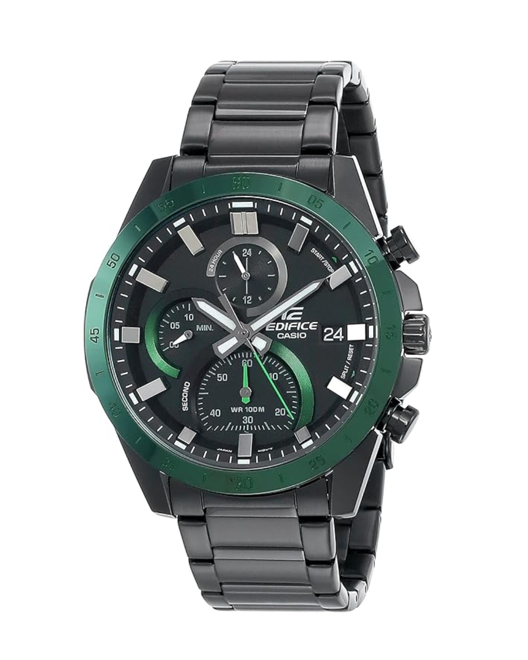 Casio Edifice Men’s Chronograph Watch – EFR-571DC-1AVUDF, Black Dial with Black Stainless Steel Band