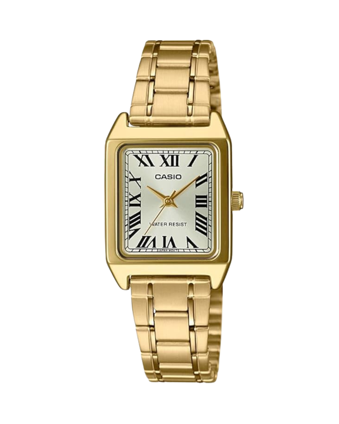 Casio LTP‑V007G-9BUDF Women’s Analog Watch – Gold Dial, Gold Stainless Steel Band