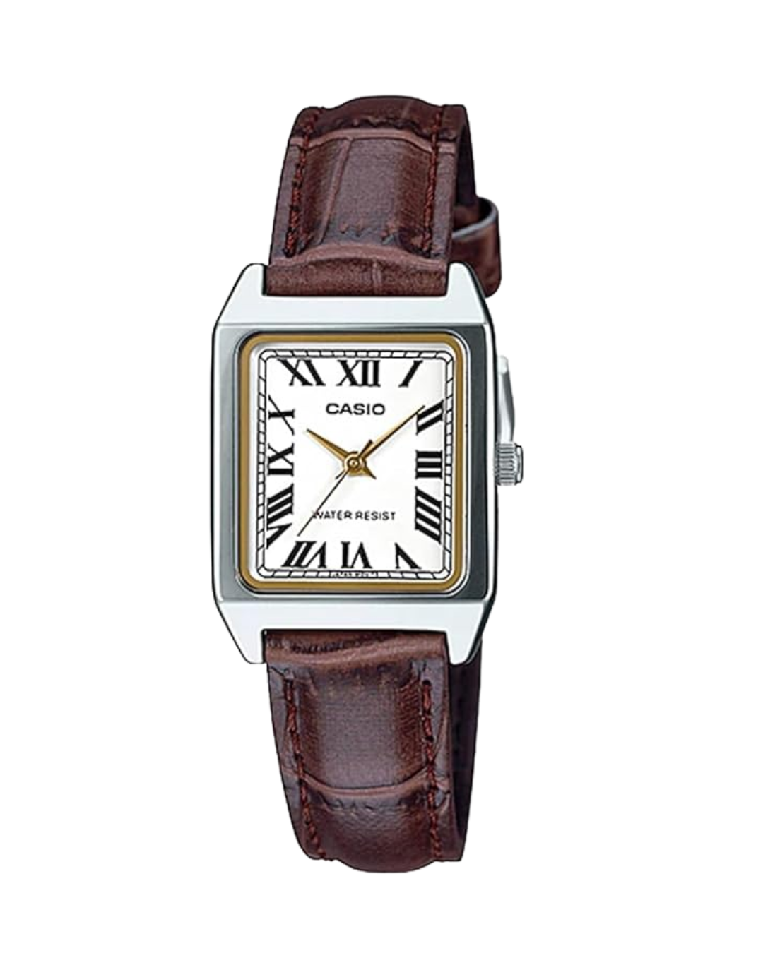 Casio LTP‑V007L-7B2 Women’s Analog Quartz Watch – White Dial, Brass Case