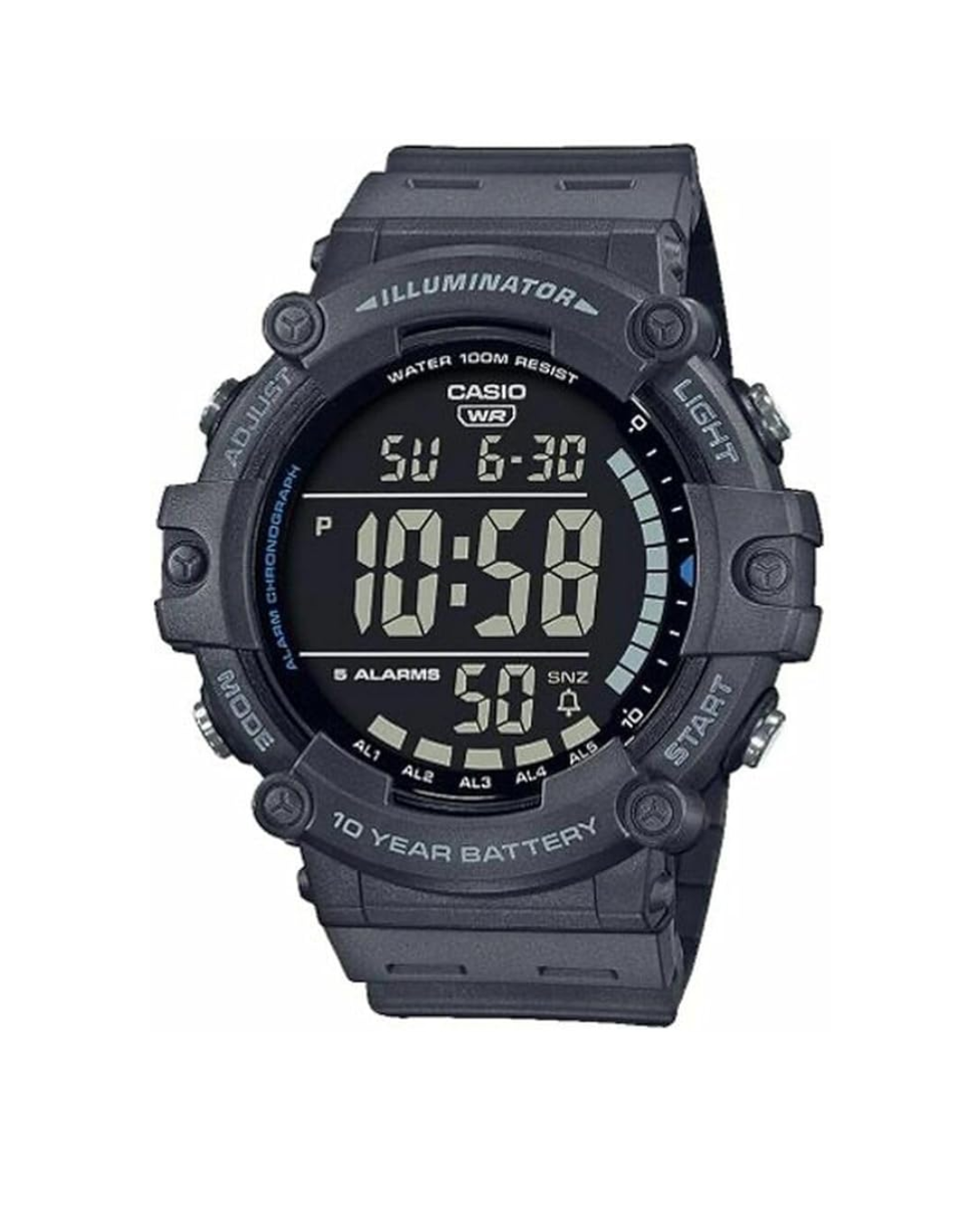 Casio AE‑1500WH-8BVDF Men’s Digital Watch – Grey Dial