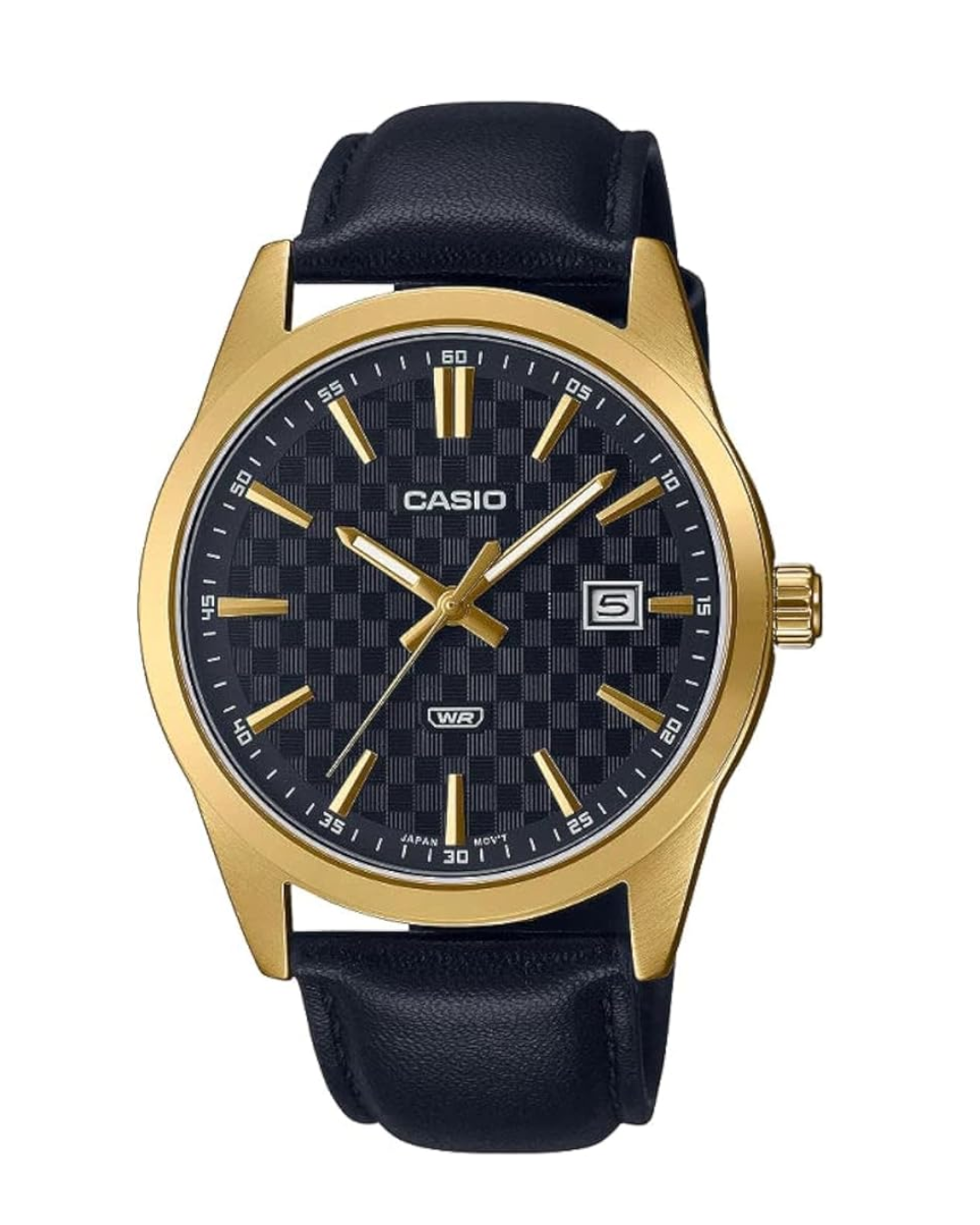 Casio MTP‑VD02BL-1EUDF Men’s Analog Watch – Black Dial, Black Leather Strap, Quartz Movement