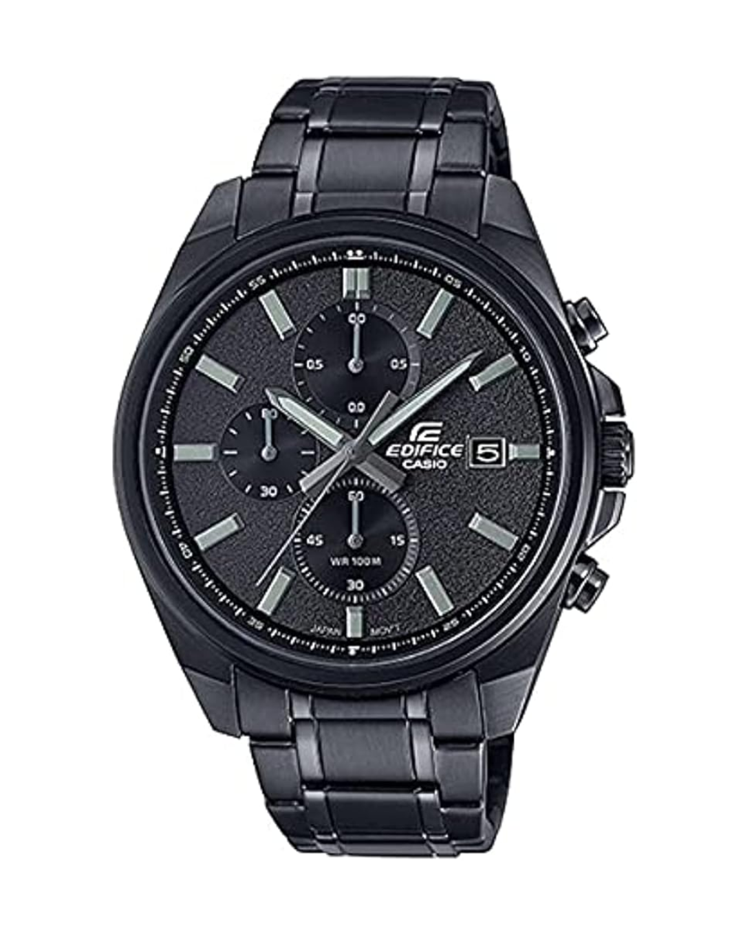 Casio Edifice Men’s Analog Chronograph Watch – EFV-610DC-1AVUDF, Black Dial with Black Stainless Steel Band