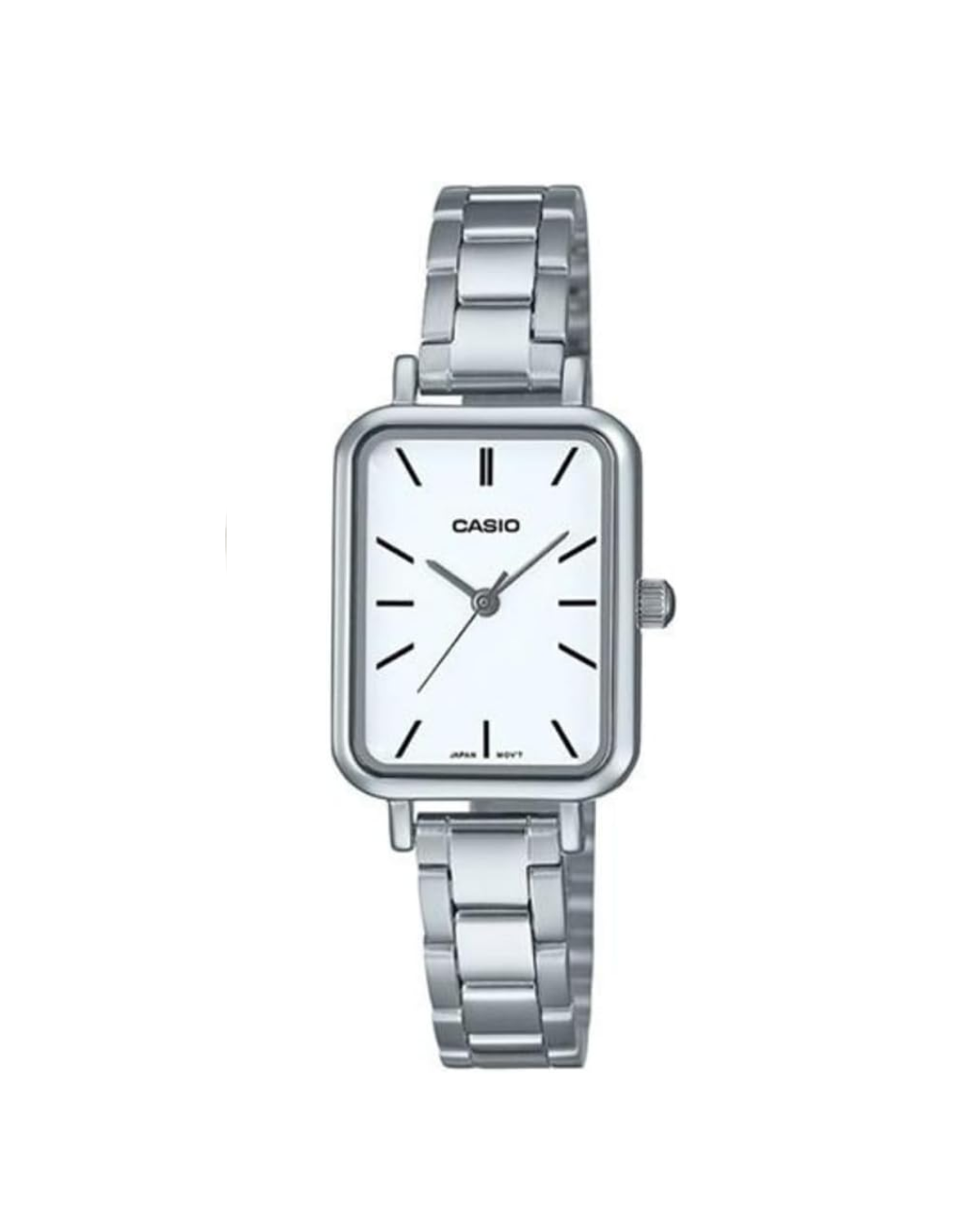 Casio LTP‑V009D-7EUDF Women’s Analog Watch – Black Dial, Silver Stainless Steel Band, Quartz Movement