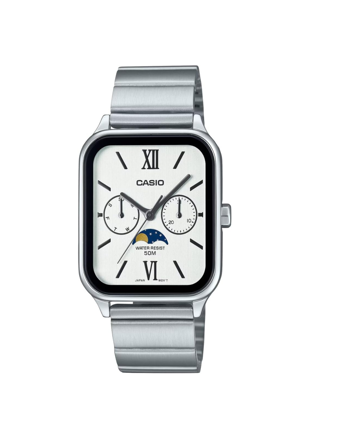 Casio Quartz Ladies’ Watch Silver Band White Dial