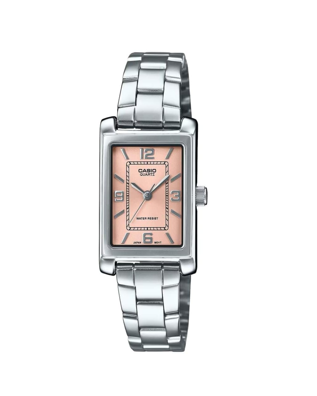 Casio General Line Women's Watch – Pink Dial, Stainless Steel Strap LTP-1234DD-4ADF