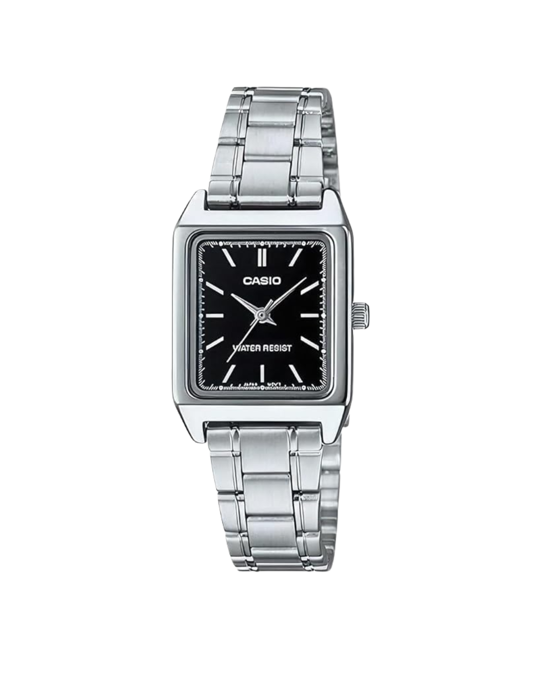 Casio Women's Watch – LTP-V007D-1EUDF Black Dial, Silver Stainless Steel Band