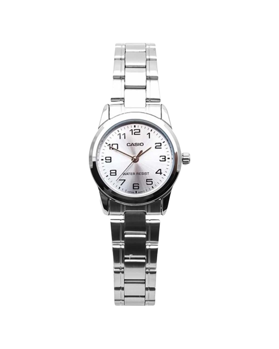 Casio Women's Watch – LTP-V001D-7BUDF Silver Dial, Silver Stainless Steel Band